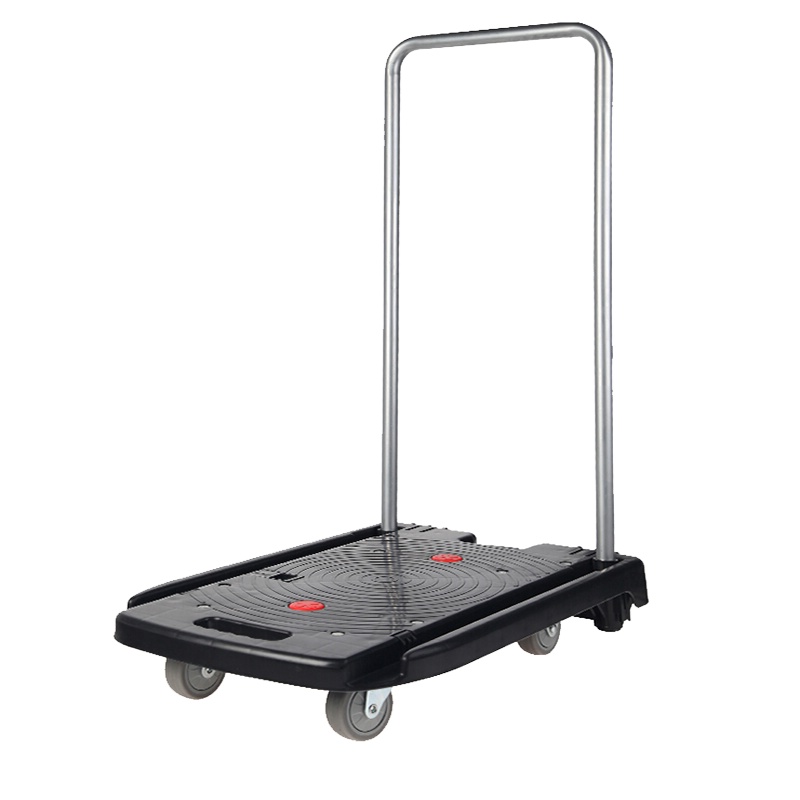 新越昌晖平板车小推车手推车拉货车搬运车小拖车拉杆车手拉车38x59cm承重约100kg黑色D22007[厂家直送]