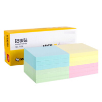 得力7156 便利贴粘性便签纸 76*76mm24包/组彩色