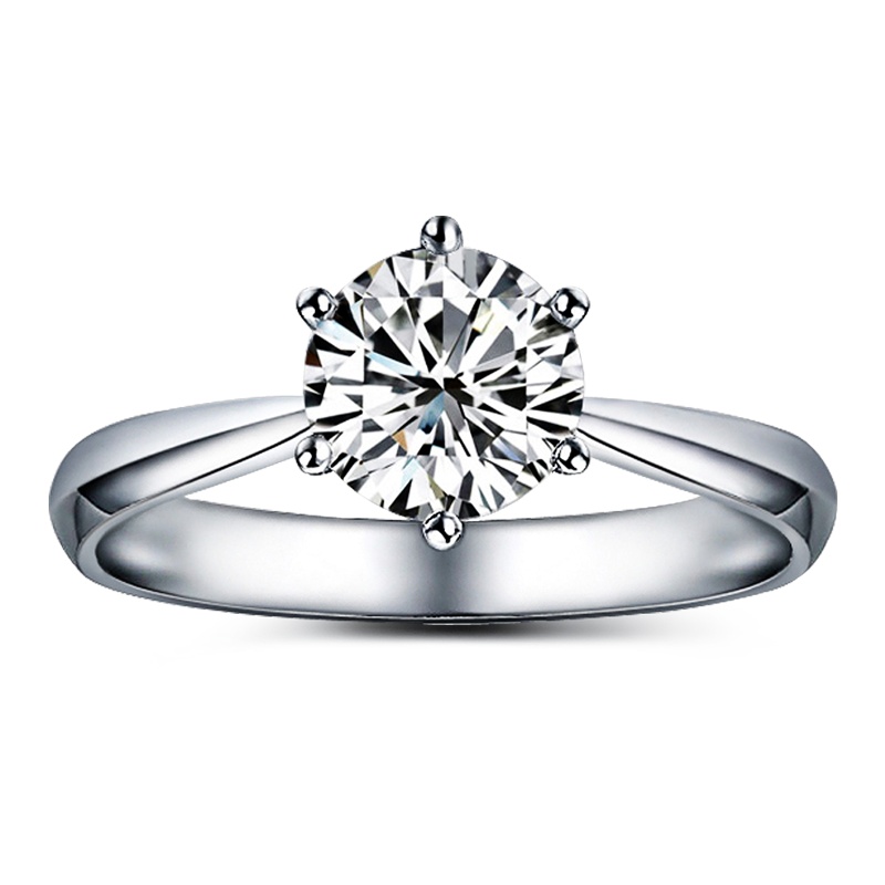 恒久之星 经典六爪钻戒 女款 18K金30分SI-FG色