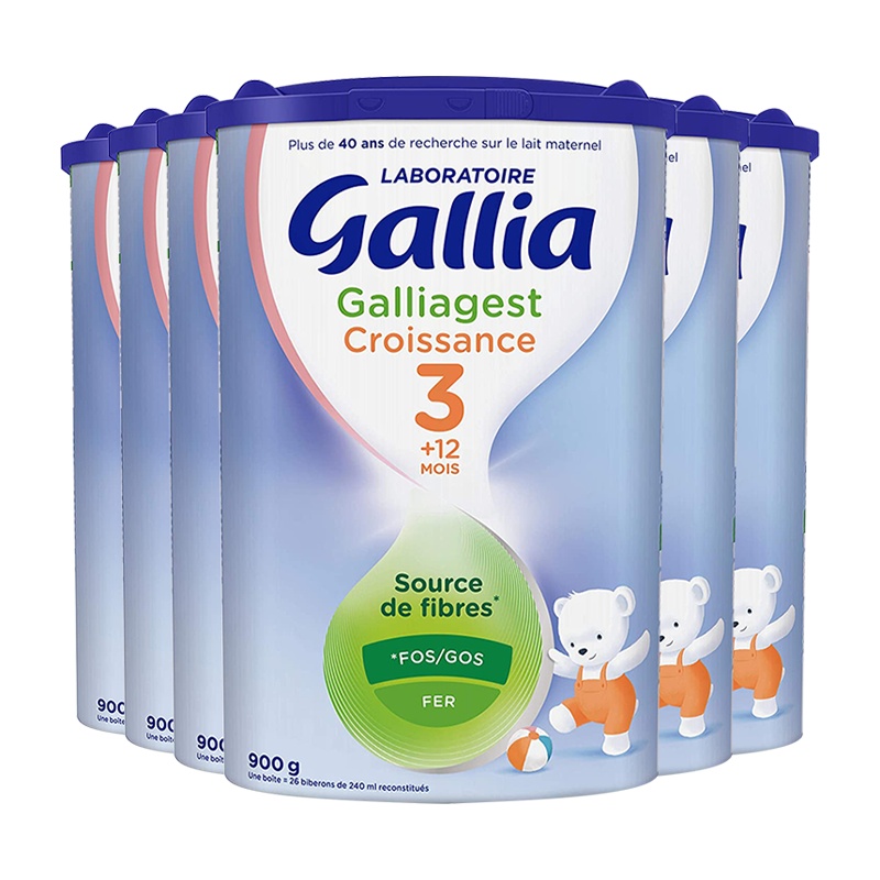法国进口 佳丽雅Gallia 助消化3段奶粉 绿包装12个月以上900g*6罐装