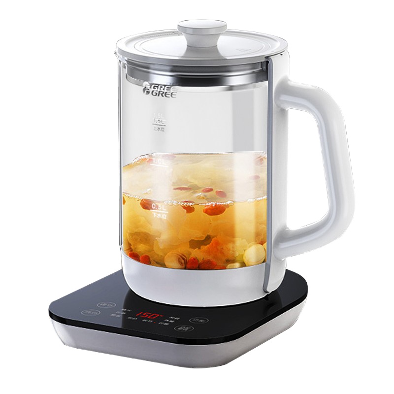 格力(GREE)养生壶 1.5L办公室用煮茶壶花茶壶套装 炖汤炖煮壶 多功能炖盅电热水壶家用烧水壶 GKY-1501Gb