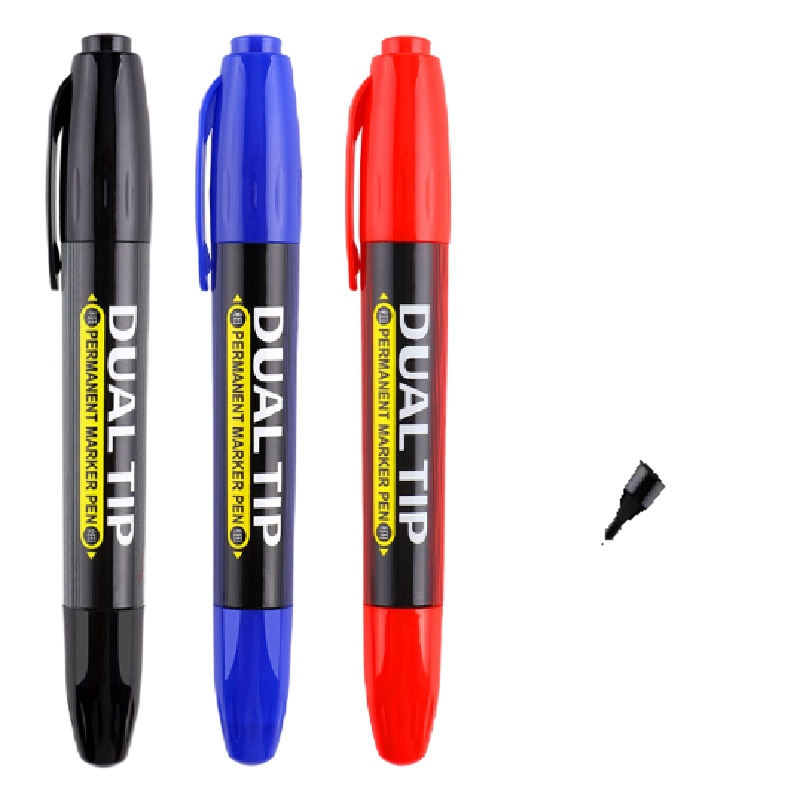 MP2918油性粗细双头记号笔 唛头笔 仓库物流10支装黑色大头笔（蓝色）@