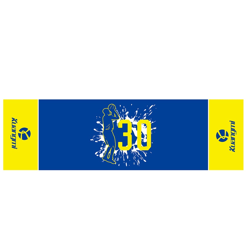 狂迷冷感纱毛巾球星主题蓝黄吸湿透气速干运动毛巾