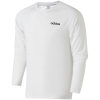 adidas男服长袖T恤跑步训练健身休闲运动服DT3045 L DT3045白色