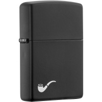 zippo芝宝打火机美国原装ZIPPO防风煤油打火机成熟风格之宝黑烟斗218PL-043310