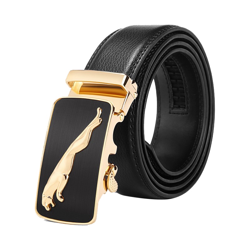 texwood苹果牌 皮带男真皮自动扣裤腰带男士休闲时尚牛皮腰带商务百搭裤带礼盒装