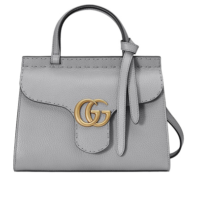 GUCCI 古驰女包 gucci女士搭扣拉链手提斜挎包421890A7M0T1711 灰色 421890A7M0T171