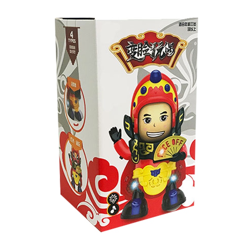 OLIOWL 川剧变脸娃娃电动唱歌跳舞变脸玩具抖音同款网红儿童京剧脸谱变脸玩偶中国特色儿童礼品