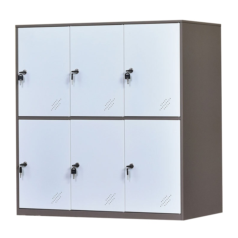 [一鹏]矮柜6门更衣柜铁皮柜员工储物柜鞋柜带锁工具柜
