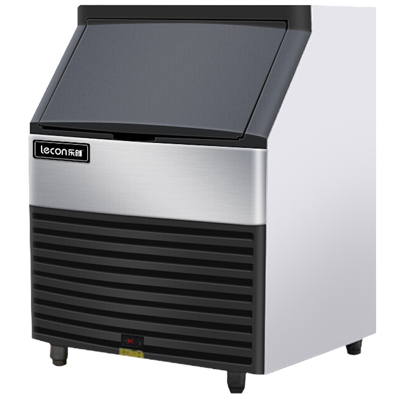 乐创(lecon)方冰制冰机商用酒吧KTV奶茶店家用全自动冰块 120KG大型制冰机