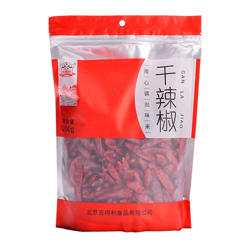 吉得利 干辣椒 厨房香辛料 火锅调料 炒菜调料 香料200g