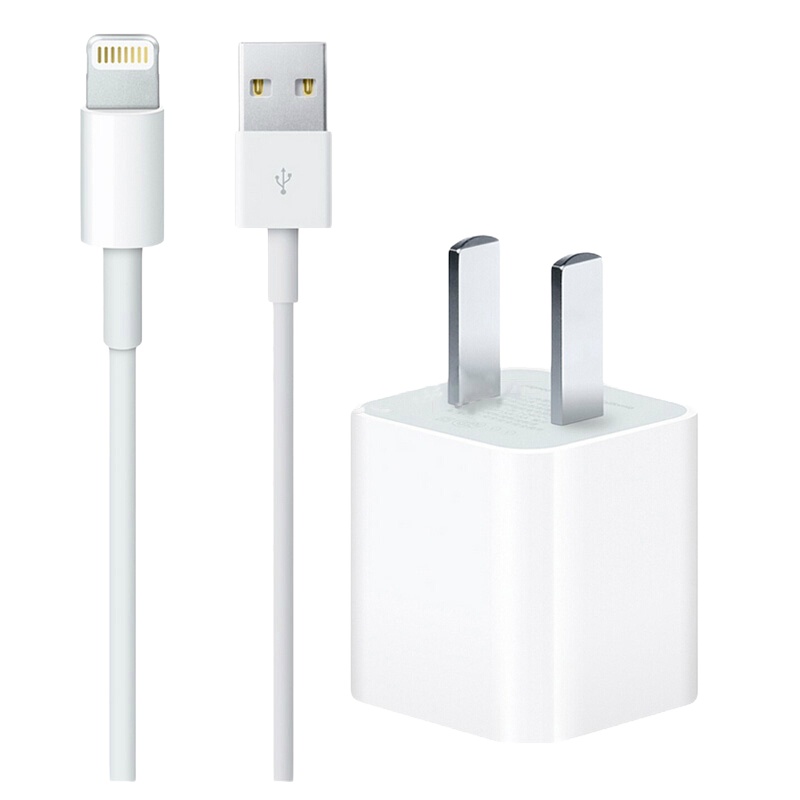 Apple 苹果原装数据线正品手机充电线/充电器 适用iPhone6/7/8/XS Lightning数据线+5W充电头