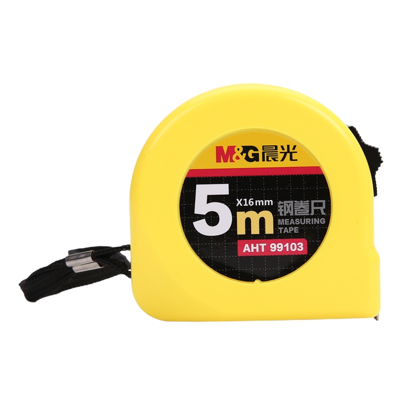 晨光(M&G)文具5m*16mm标准钢卷尺RS办公/家庭装修通用米尺/尺子 测量钢卷盒尺伸缩尺单个装AHT99103
