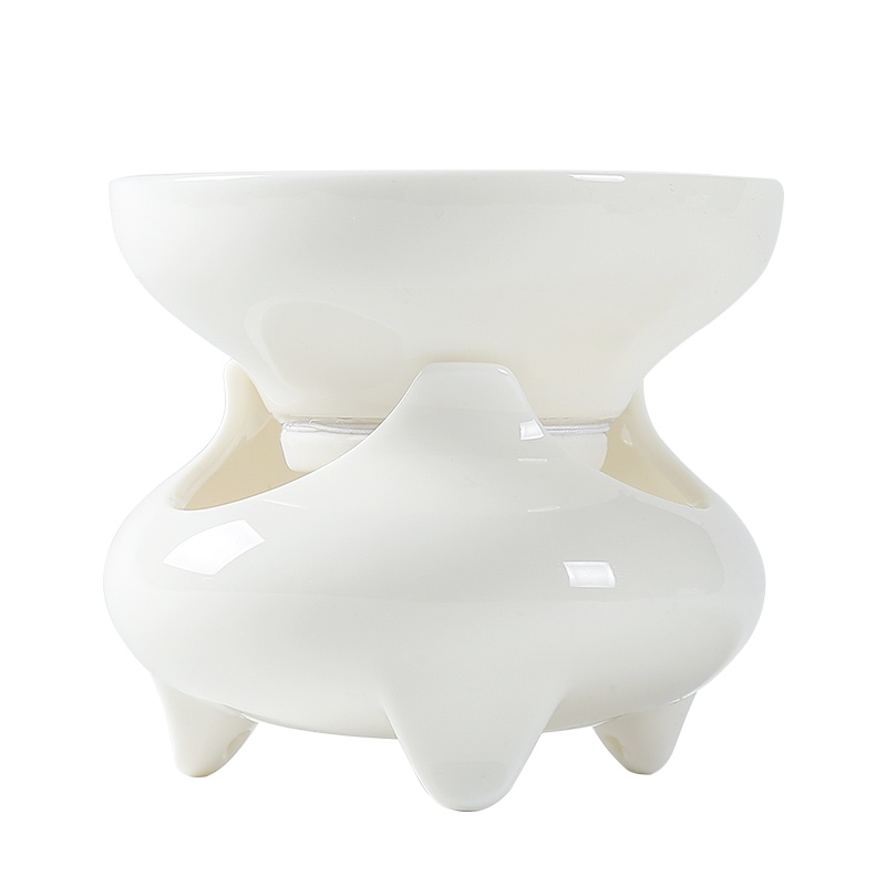 金镶玉 茶漏陶瓷茶叶过滤套组薄胎白瓷功夫茶具滤茶器 德化玉瓷猫耳