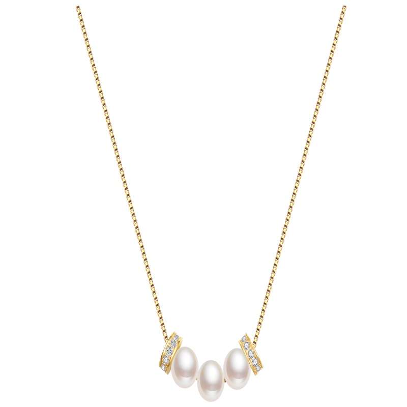 佰色传情(BRIR)淡水珍珠项链锁骨链网红女s925纯银韩版创意潮人颈链