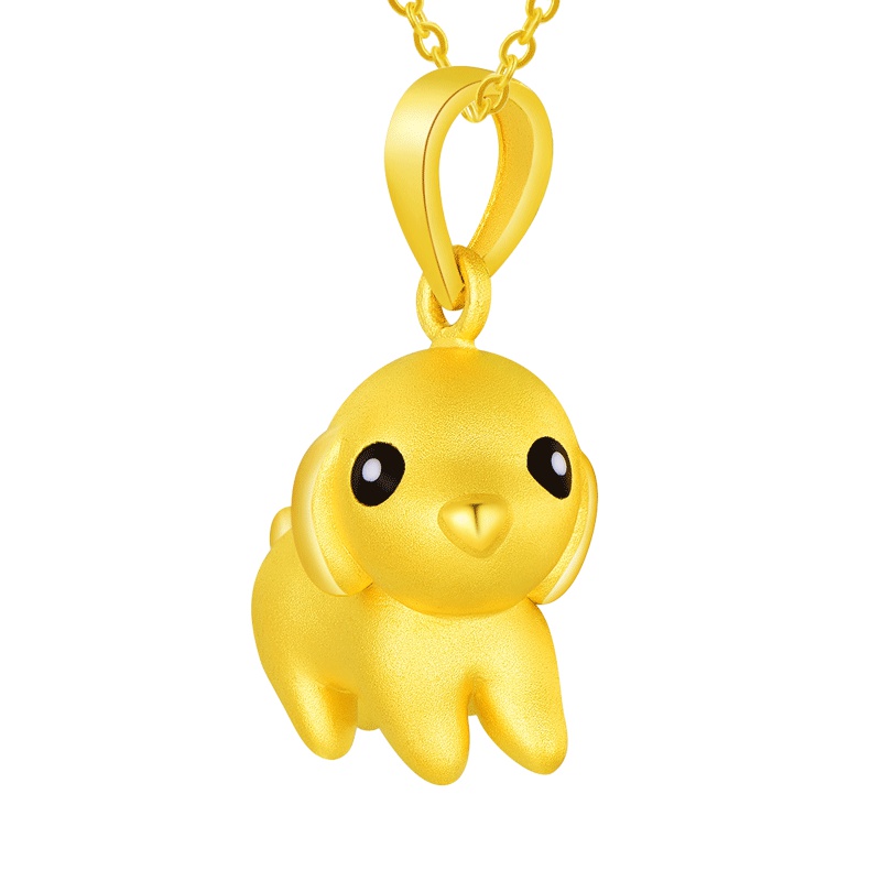 壹仟俩黄金吊坠女款十二生肖狗通用项坠锁骨链颈饰(不含链)