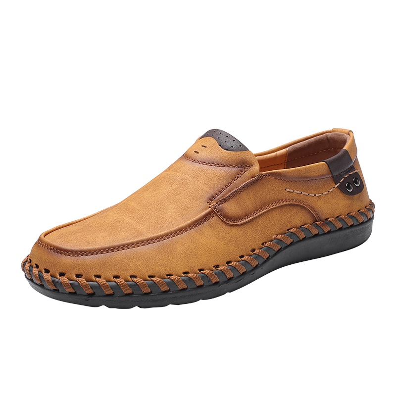 英伦班纳(ENLEN&BENNA)大码男鞋潮流休闲皮鞋男套脚百搭豆豆鞋一脚蹬复古英伦风懒人鞋