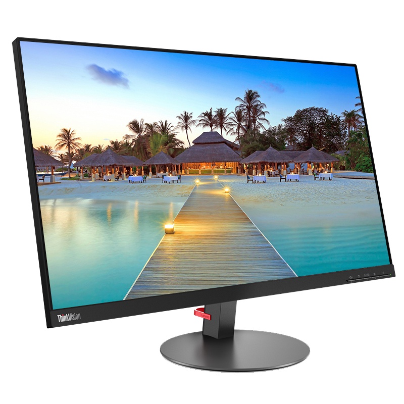 联想（ThinkVision） S27i 27英寸IPS屏广视角超窄边框支持壁挂 电脑液晶显示器（VGA+HDMI)