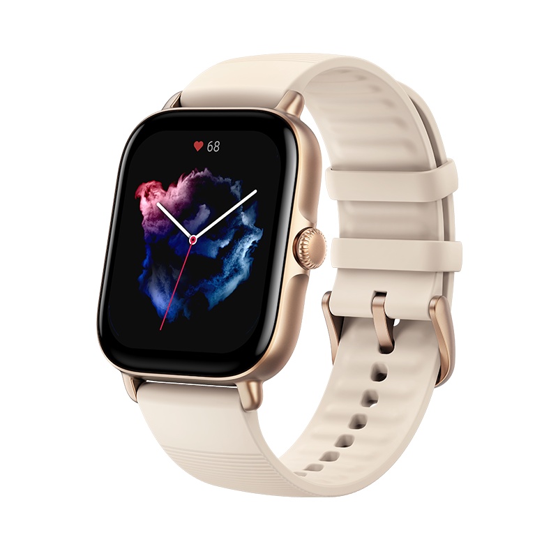 Amazfit跃我 GTS 3薄雾白 智能手表华米跃我GPS定位跑步运动健康游泳防水男女多功能血氧监测长续航