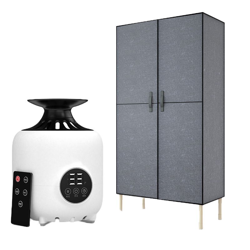 干衣机法耐(FANAI)衣服宝宝烘干机家用速干双层烘风干器烘烤衣机器 智能遥控高级灰