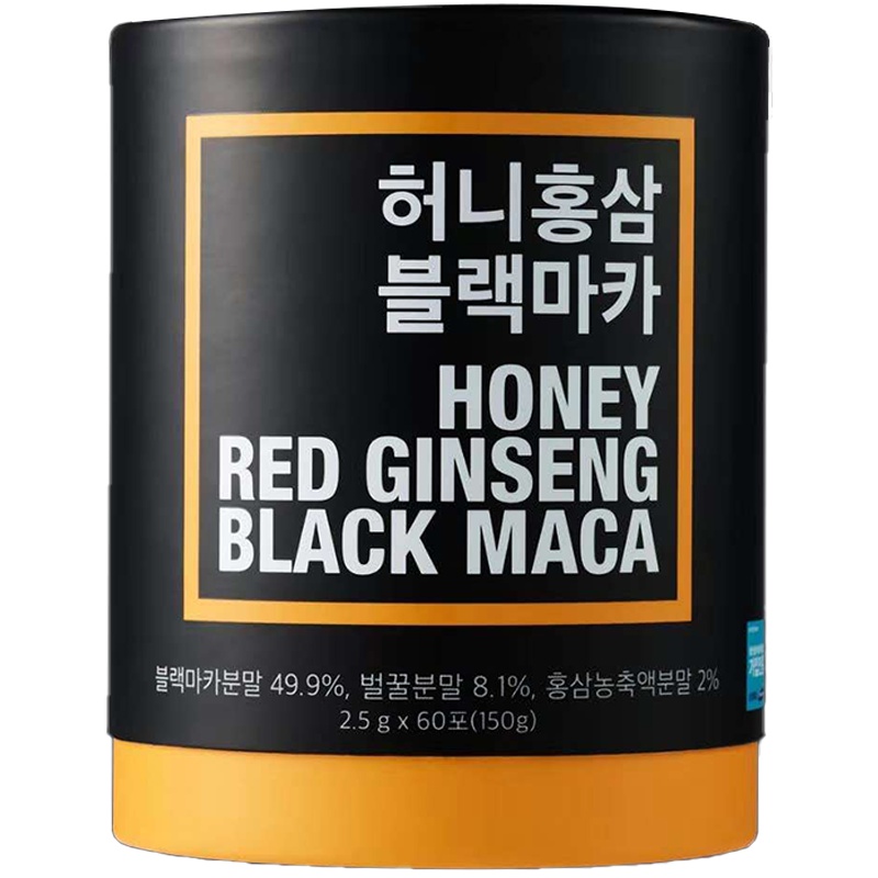 爱守客(ESSOCO)蜂蜜红参黑玛咖韩国进口正品高纯度秘鲁胡宁黑玛卡粉男女学生老成人运动员保健营养食品口服补品150g