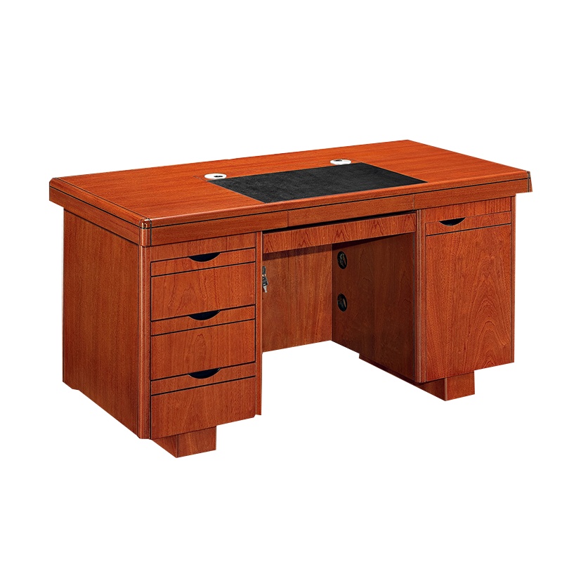 鑫金虎 中式老板桌办公家具简约现代大班台1.6米主管桌经理桌老板办公桌椅