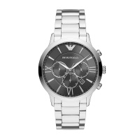阿玛尼（ Emporio Armani）手表 时尚经典钢带多功能指针 商务男士腕表