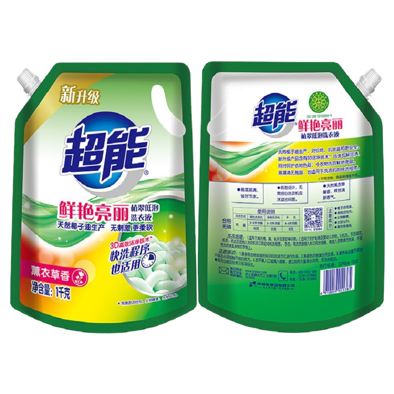 超能植翠洗衣液(鲜艳亮丽) 1kg*3
