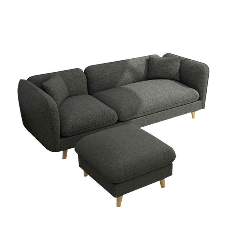 鑫金虎 北欧布艺沙发客厅家具沙发组合套装现代简约大小户型布艺沙发3+脚踏