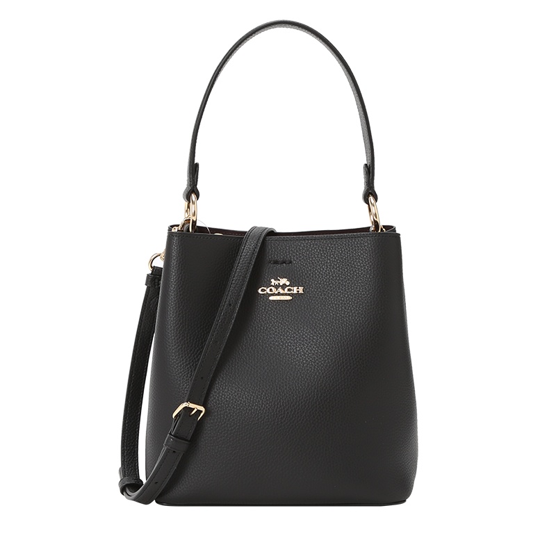 COACH蔻驰女包 水桶包 字母马车粒面皮单肩包 斜挎包 F1011