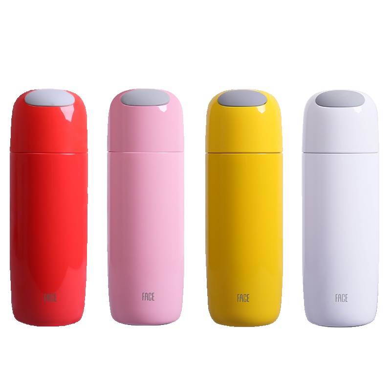 Face保温杯 FB-023 350ml 男女士小学生儿童通用316不锈钢杯子 一杯两用 畅快饮水 便携少女心水杯