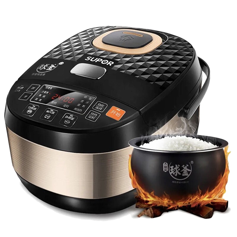苏泊尔（SUPOR）智能家用电饭煲全自动柴火饭电饭煲5L大容量2-7人球釜内胆 预约定时CFXB50FC8055-75