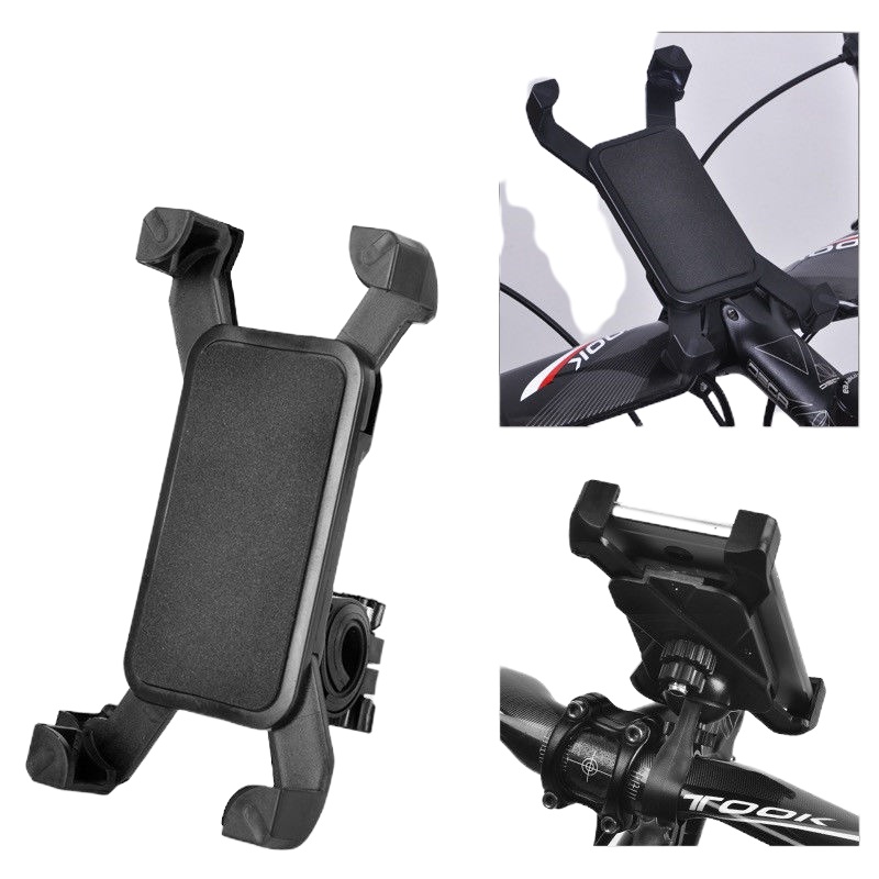 【外卖使用款】电动车摩托车手机支架自行车导航支架车载手机支架 【鹰爪支架车把款】黑色