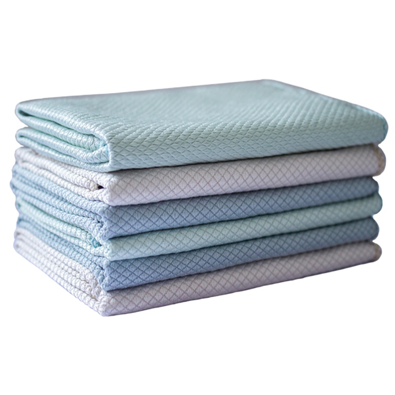 擦玻璃清洁布鱼鳞抹布吸水毛巾擦杯子碗专用搽镜子家务基本无水痕(6条装)