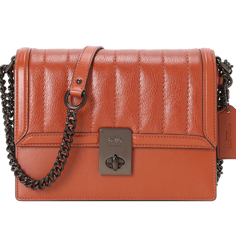 20新款 COACH HUTTON 夹棉单肩包 21x16x6CM