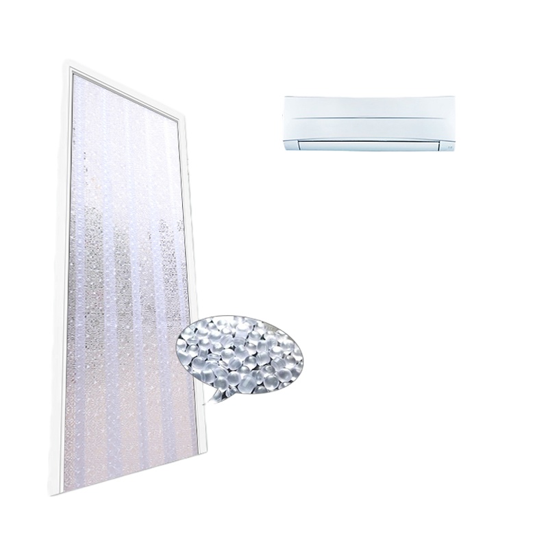 XPP 夏季防蚊蝇门帘PVC塑料门帘磨砂不透明软门帘 1.2米宽*2.1米高 8片 透气磨砂梅花孔1.6mm 浅蓝白色