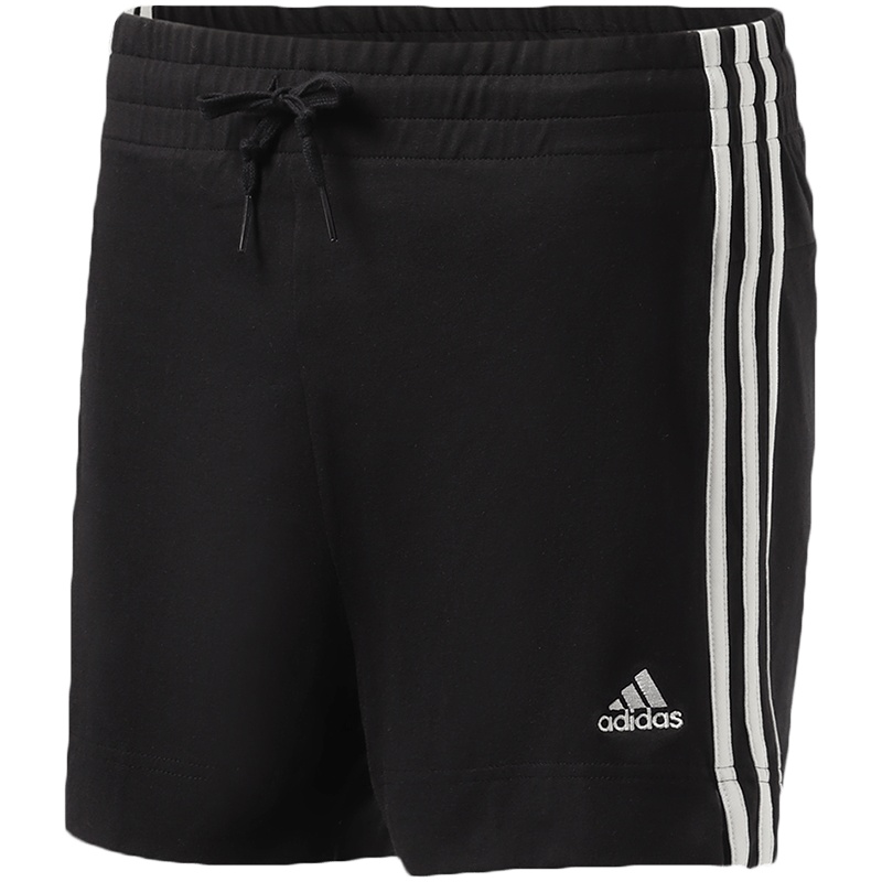 阿迪达斯女服运动短裤夏季黑色热裤休闲跑步运动服GM5523