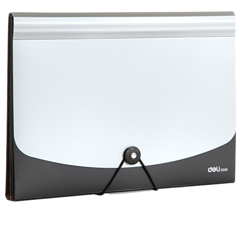 得力(deli) 5558 A4 13格飞盘扣式双色风琴包 学生试卷包文件包 颜色随机