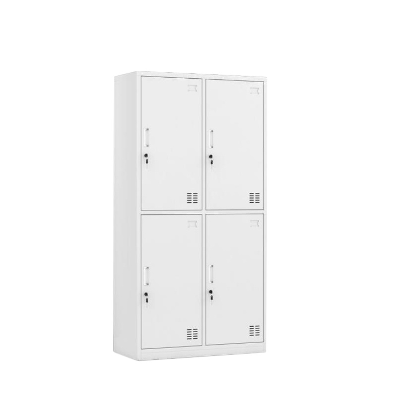 隆博盛景 衣柜员工宿舍柜储物柜铁皮柜带锁存包柜鞋柜四门更衣柜