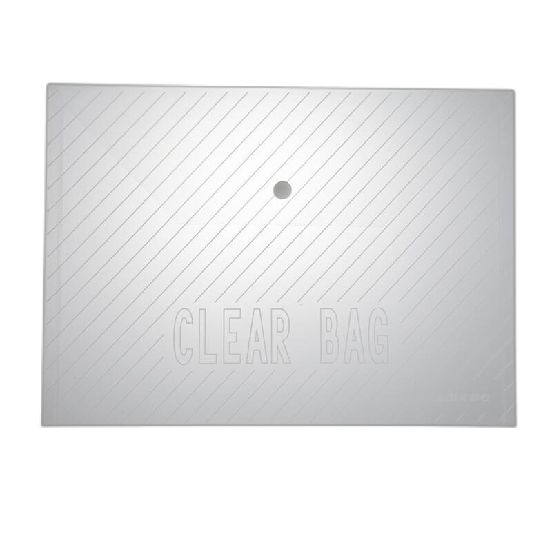齐心 C318 A4条纹透明按扣袋20个/套(单位:套)