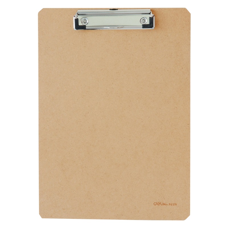 得力(deli)9226原木质感商务型书写板夹 5个装 板夹 A4写字板 文件板夹 书写垫板 办公用品 板夹