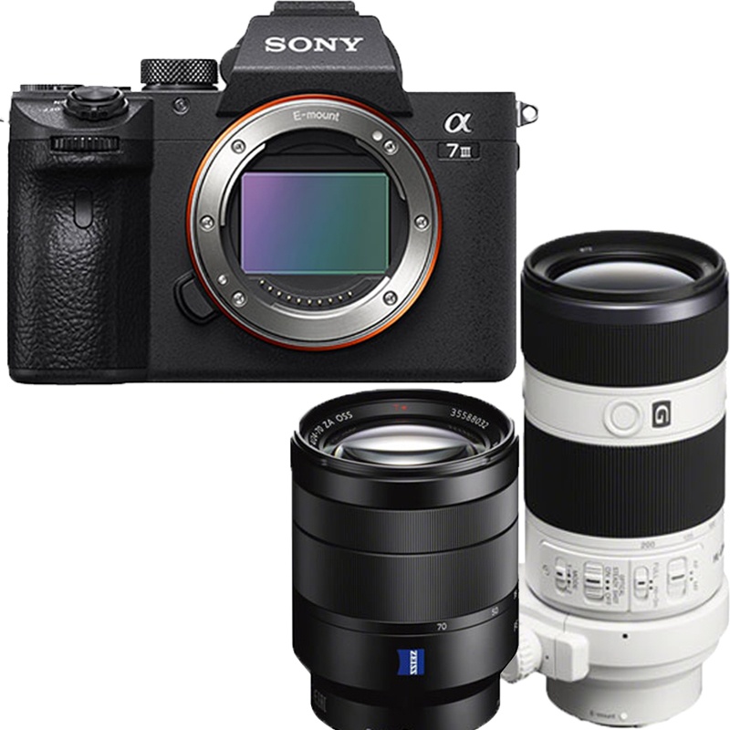 索尼(SONY)ILCE A7M3(24-70 F4+70-200 F4 )数码微单相机 双镜头套装 全画幅微单数码相机(约2420万有效像素 4K视频