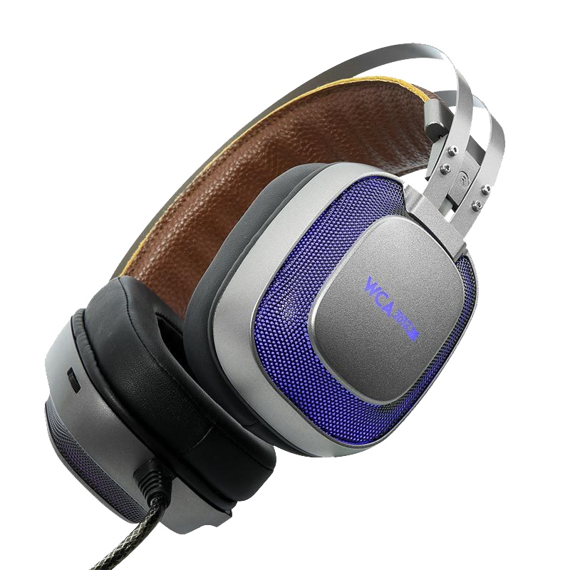 西伯利亚K10游戏耳机头戴式带话筒耳麦 台式电脑震动发光耳麦 LOL cf电竞游戏耳机(发光版)灰色