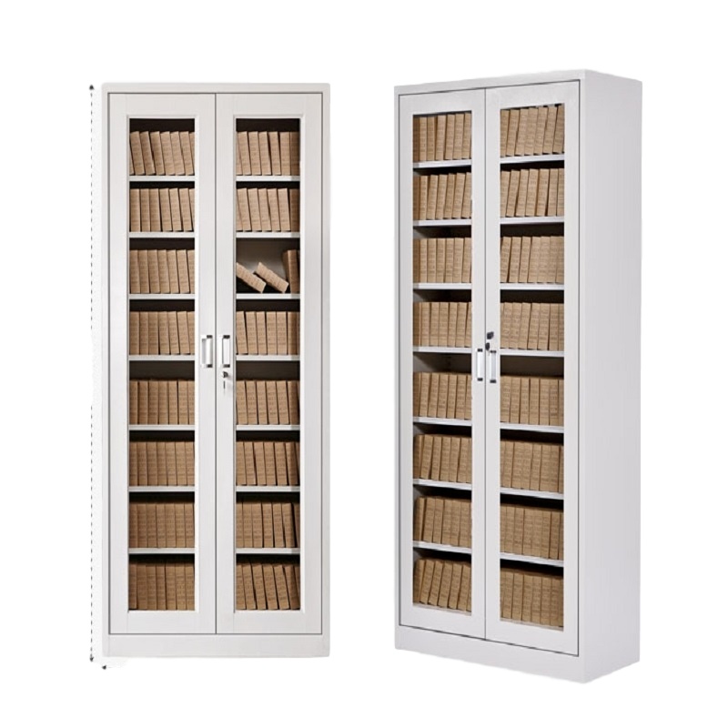 8层透明玻璃铁皮柜0