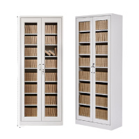 8层透明玻璃铁皮柜0