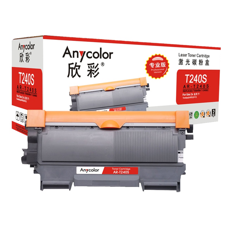欣彩 AR-T240S粉盒专业版黑色单支装适用东芝Toshiba 240S 241S(T-2400C)打印页数 2600