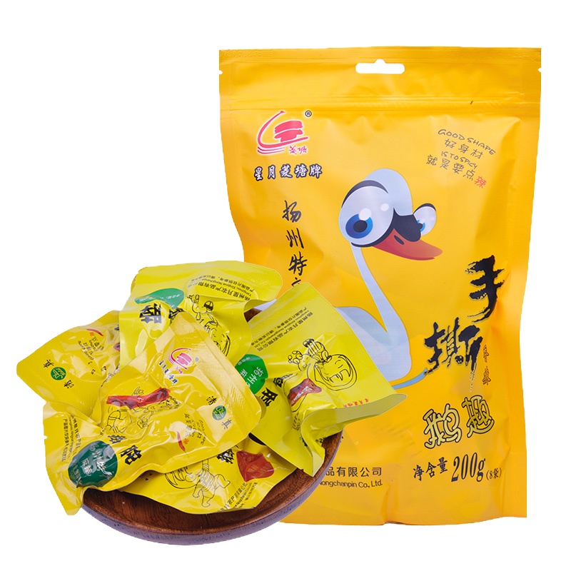 [中华特色]高邮馆 扬州特产 手撕香辣鹅趣 鹅掌 鹅脖 鹅翅 鹅肫 鹅肝 鹅脯肉 休闲零食 华东