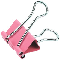 得力8555-5#彩色长尾票夹19mm(筒装)(混)(40只/筒)铁票夹 文件夹子 资料试卷夹 办公文具用品 夹子 长尾