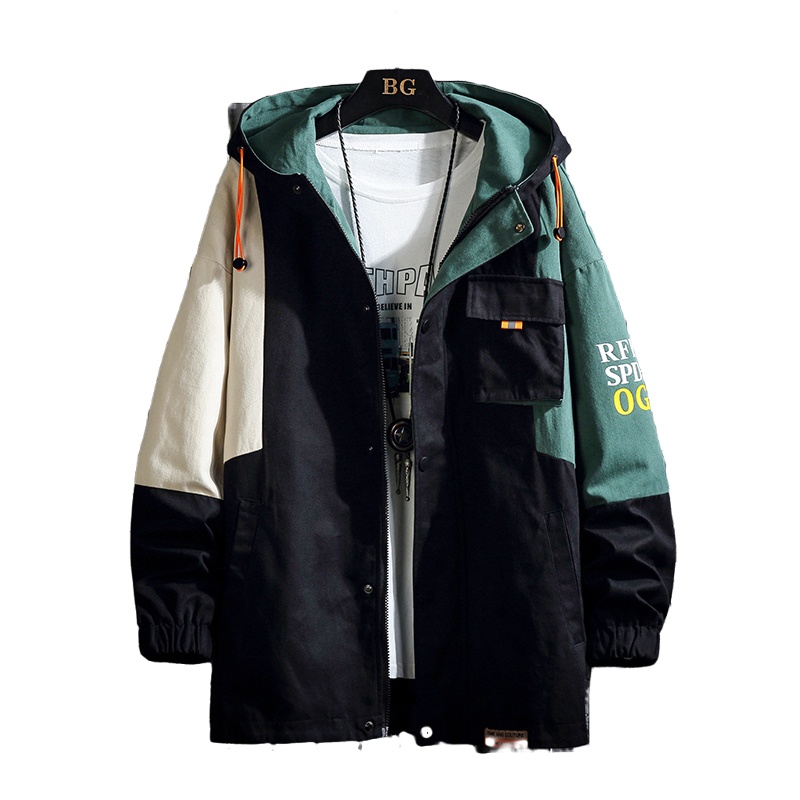 茜靓CHYLLIRN2021男士工装外套春季新款青少年学生秋季韩版潮流帅气潮牌夹克