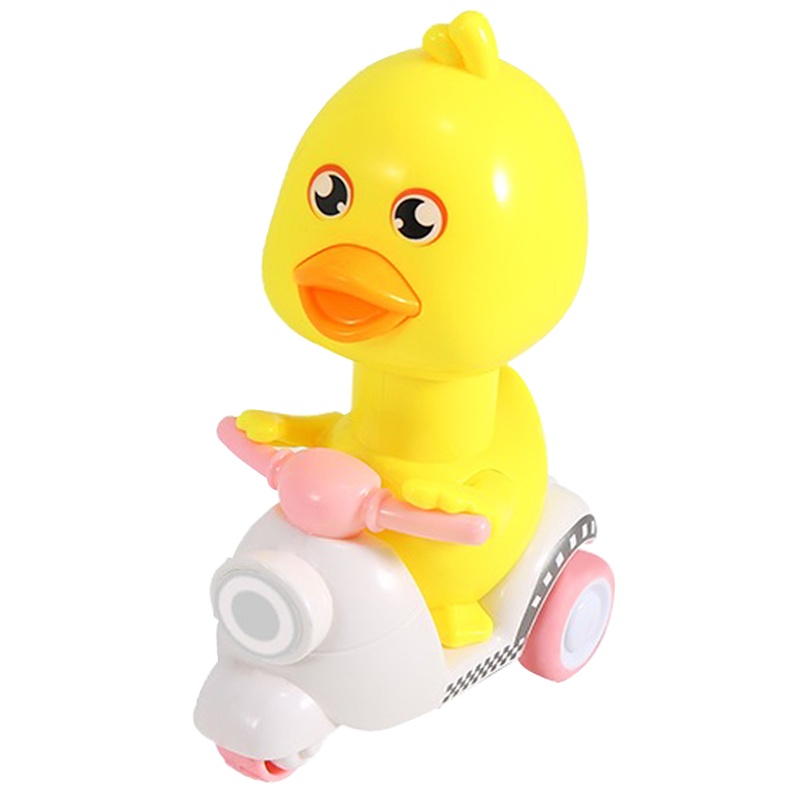 儿童按压回力小黄鸭卡通惯性车摩托车可爱萌萌鸭玩具车男孩宝宝汽车玩具